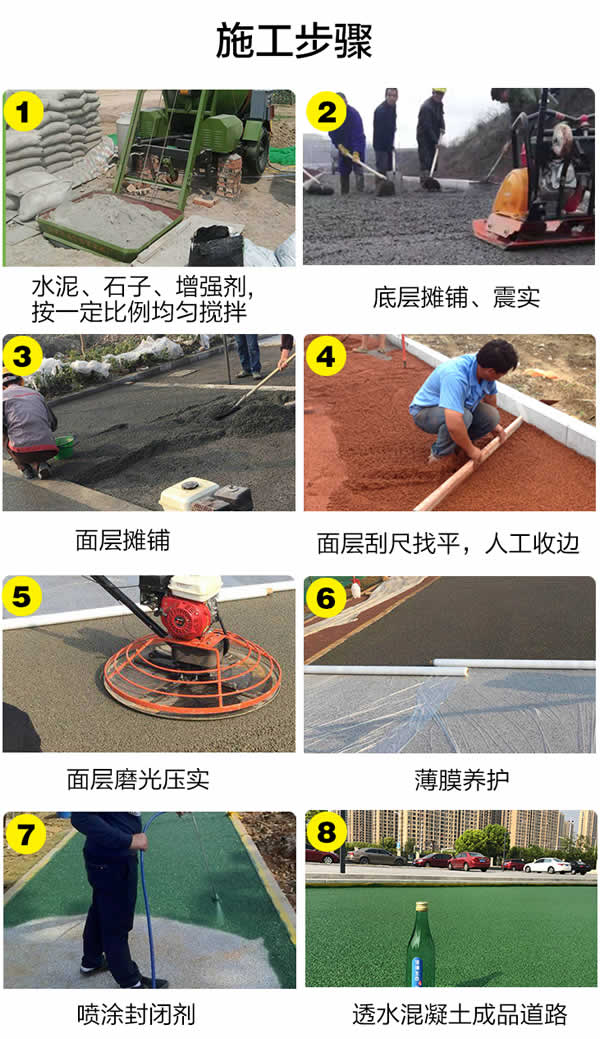彩色透水混凝土地坪施工工藝